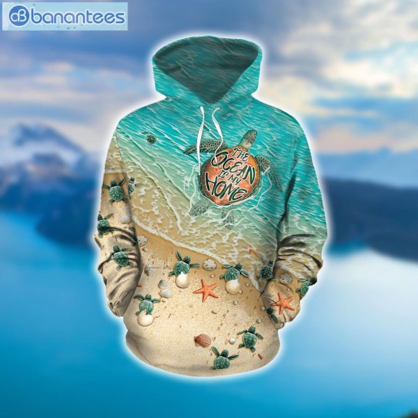 Sea Turtle Water Blue High Quality Design 3D Printed Leggings Hoodie Set Product Photo 1