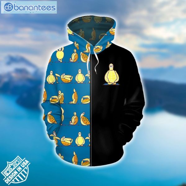 Sea Turtle Yoga Blue And Black Cute Design 3D Printed Leggings Hoodie Set Product Photo 1
