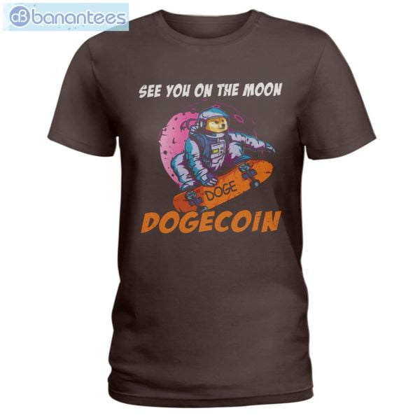 See You On The Moon Dogecoin T-Shirt Long Sleeve Tee Product Photo 3
