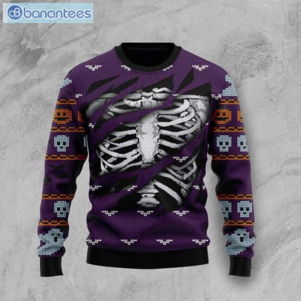 Skeleton Knitting Pattern Christmas Ugly Sweater Product Photo 1