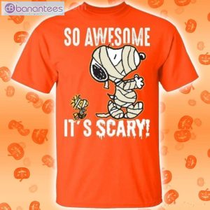 So Awesome It's Scary Mummy Snoopy Halloween T-Shirt Product Photo 2