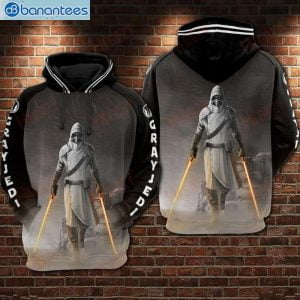 Star Wars Gray Jedi All Over Print 3D Hoodie Product Photo 1