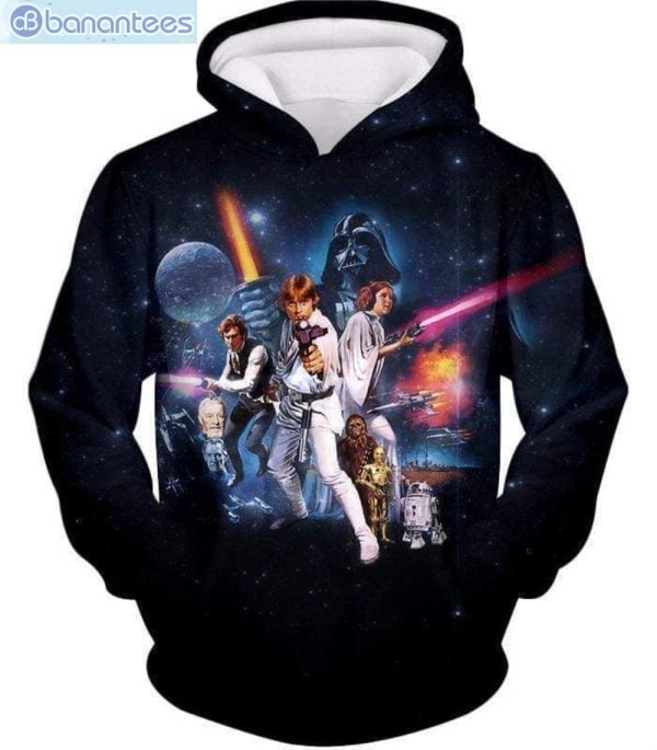 Star Wars Super Star Wars Movie Poster Promo Black 3D Hoodie Product Photo 1