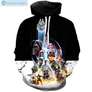 Star Wars Universe Characters Black Full Print 3D Hoodie Product Photo 1