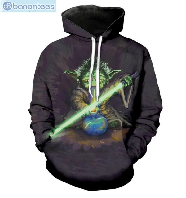 Star Wars Yoda Bong All Over Print 3D Hoodie Product Photo 1