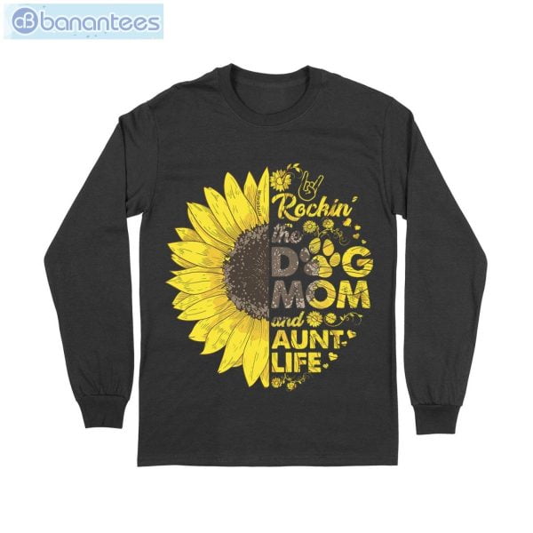 Sunflower Rockin Dog Mom T-Shirt Long Sleeve Tee Product Photo 6