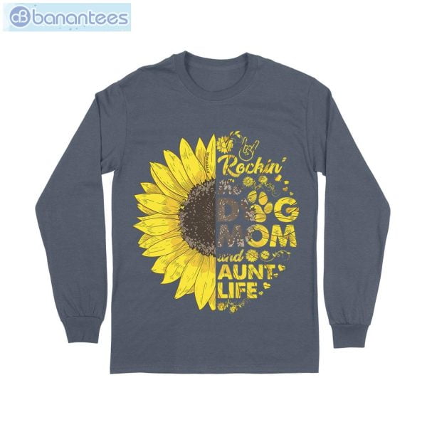 Sunflower Rockin Dog Mom T-Shirt Long Sleeve Tee Product Photo 7