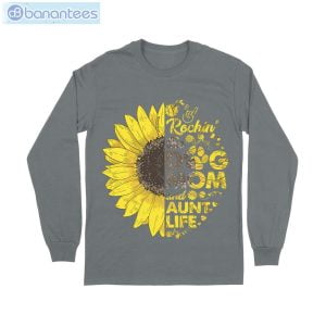 Sunflower Rockin Dog Mom T-Shirt Long Sleeve Tee Product Photo 8