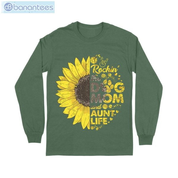 Sunflower Rockin Dog Mom T-Shirt Long Sleeve Tee Product Photo 9