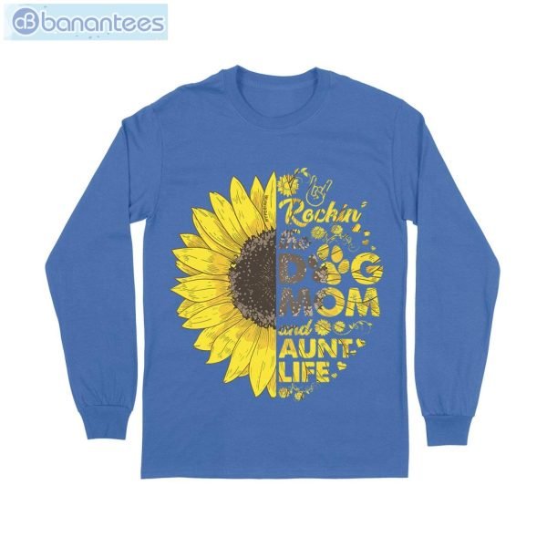 Sunflower Rockin Dog Mom T-Shirt Long Sleeve Tee Product Photo 10