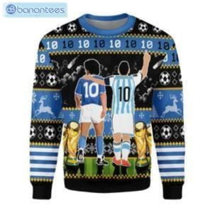 Two Football Legends Ugly Christmas Sweater Product Photo 1