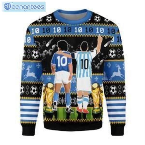 Two Football Legends Ugly Christmas Sweater Product Photo 1