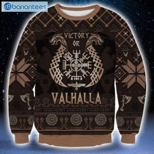 Victory Or Valhalla Viking Christmas Ugly Sweater Product Photo 1