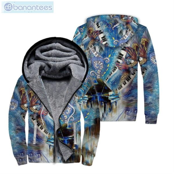 Where Words Fail Piano Speaks All Over Print Fleece Zip Hoodieproduct photo 1