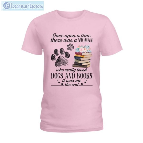 Woman Really Loved Dogs And Books T-Shirt Long Sleeve Tee Product Photo 3