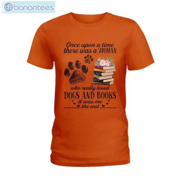 Woman Really Loved Dogs And Books T-Shirt Long Sleeve Tee Product Photo 5