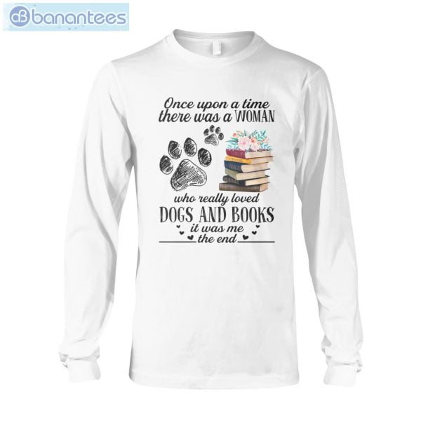 Woman Really Loved Dogs And Books T-Shirt Long Sleeve Tee Product Photo 6