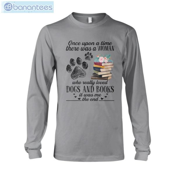 Woman Really Loved Dogs And Books T-Shirt Long Sleeve Tee Product Photo 7