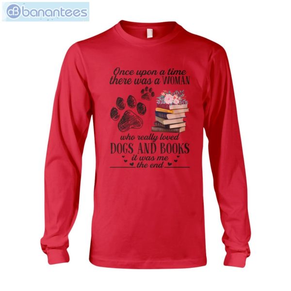 Woman Really Loved Dogs And Books T-Shirt Long Sleeve Tee Product Photo 8