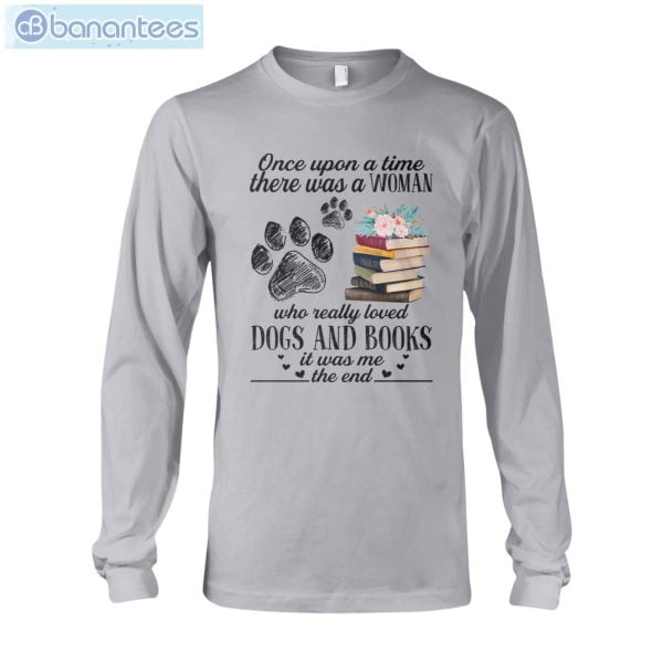 Woman Really Loved Dogs And Books T-Shirt Long Sleeve Tee Product Photo 9