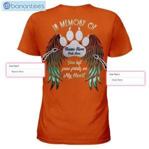 You Left Paw Prints On My Heart Dog Memory Custom T-Shirt Long Sleeve Tee Product Photo 4
