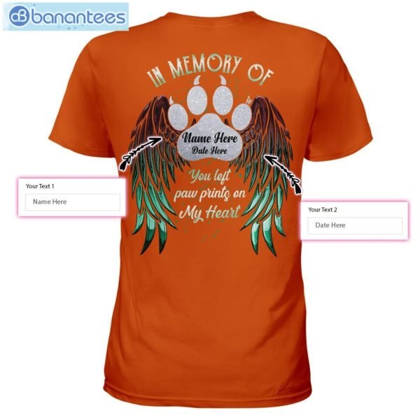 You Left Paw Prints On My Heart Dog Memory Custom T-Shirt Long Sleeve Tee Product Photo 4