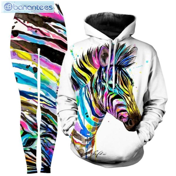 Zebra Bunt Horse Hoodie And Leggings Combo Product Photo 1