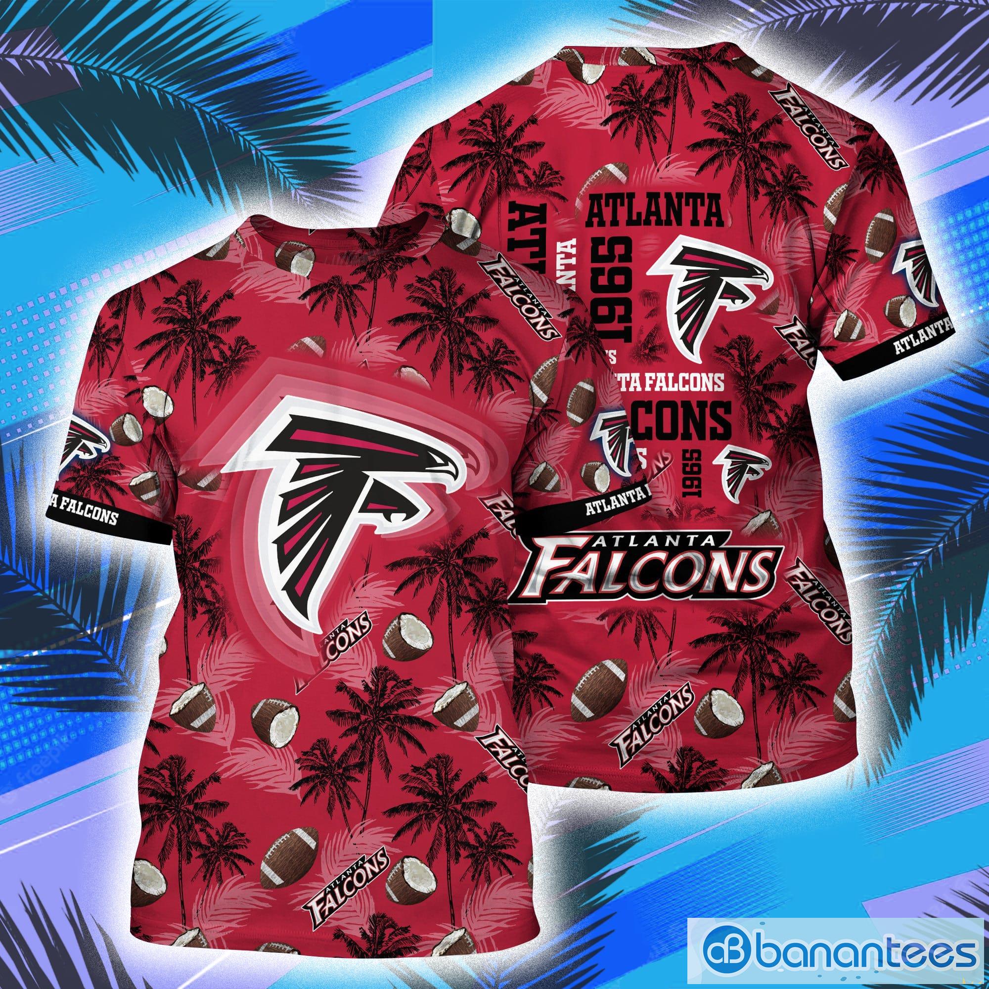 Atlanta Falcons NFL And Palm Trees Pattern All Over Print 3D T-Shirt Product Photo 1