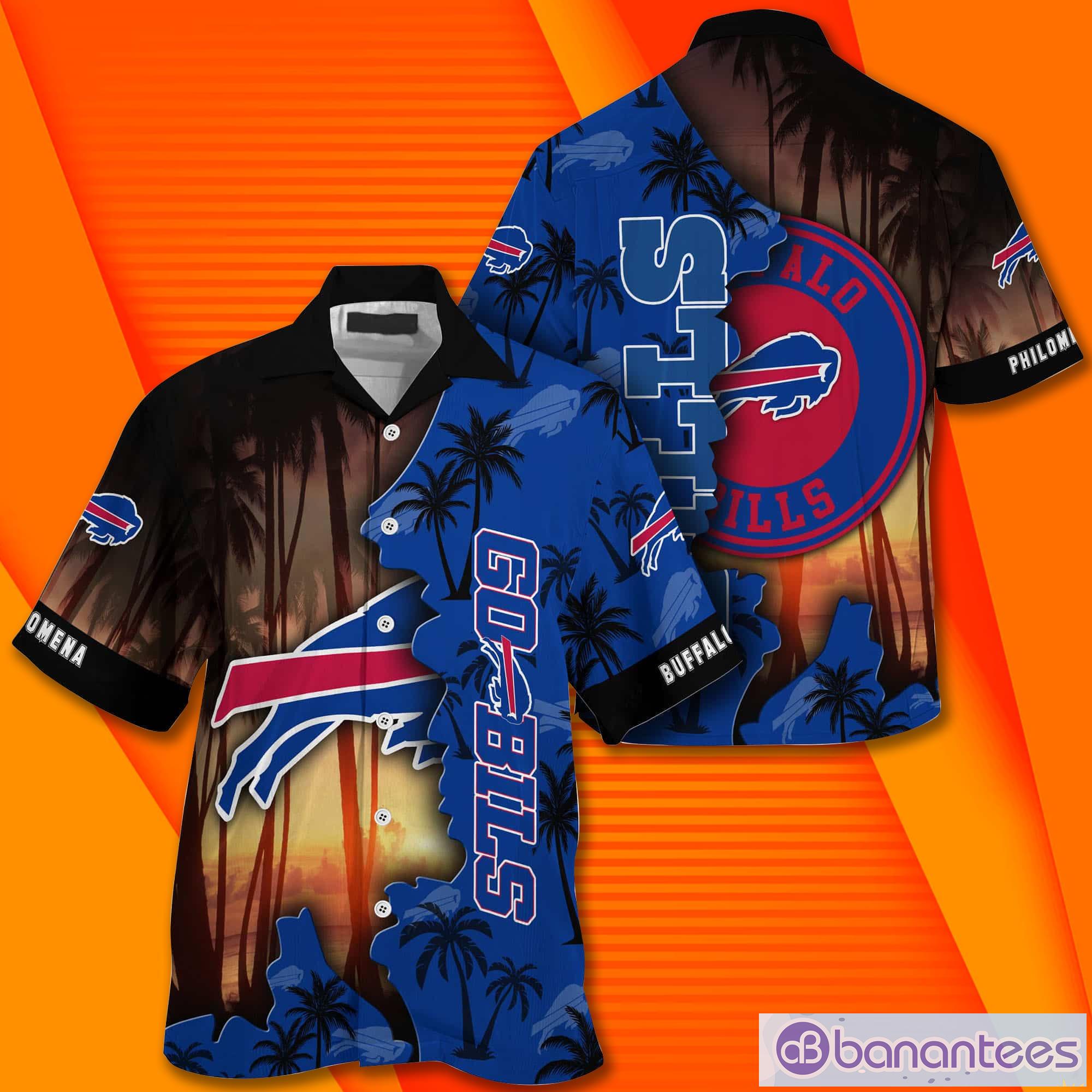 Buffalo Bills NF And Tropical Pattern Custom Name Hawaiian Shirt Product Photo 2