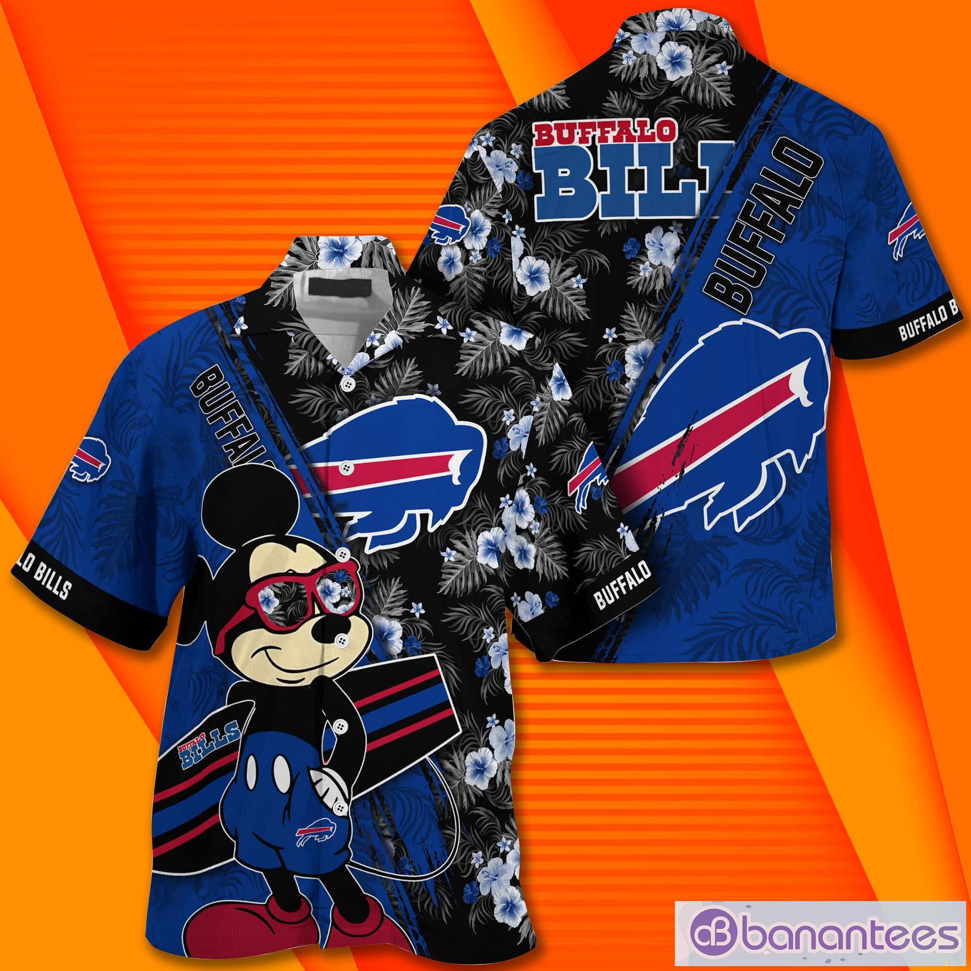 Buffalo Bills NFL And Mickey Short Sleeves Hawaiian Shirt Product Photo 2