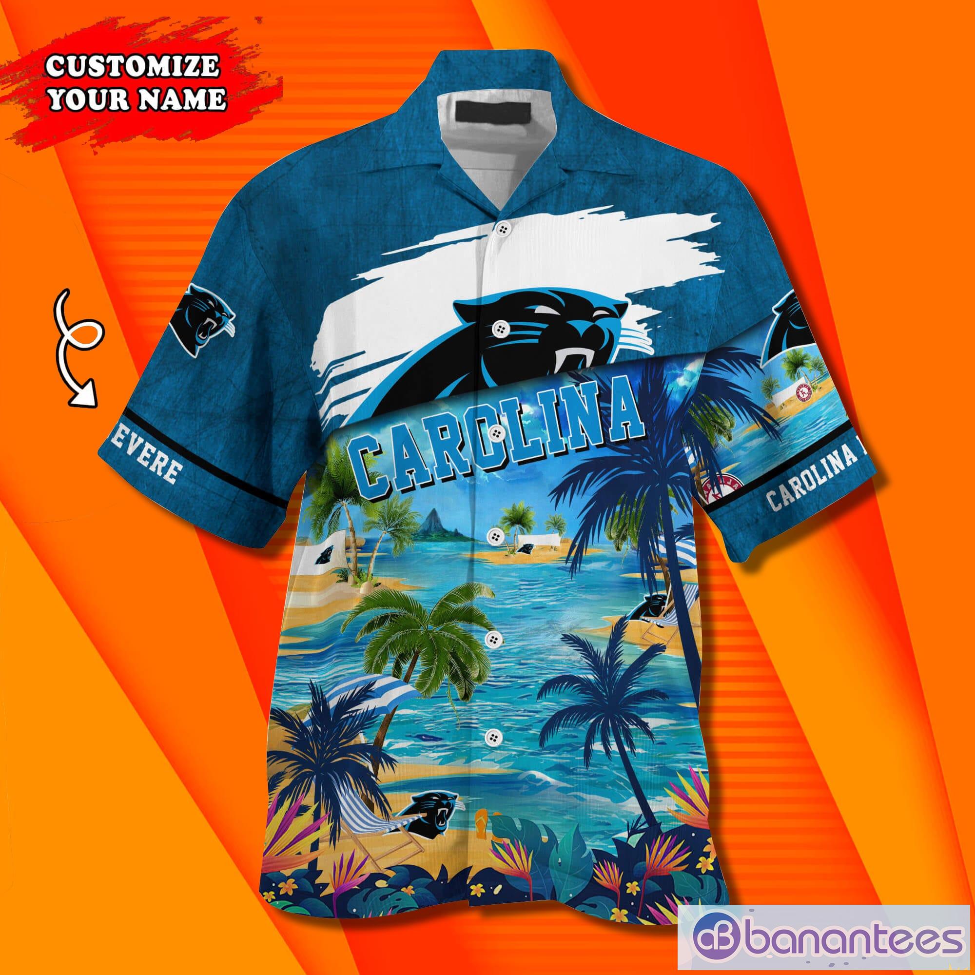 Carolina Panthers NFL Trending Custom Name Short Sleeves Hawaiian Shirt Product Photo 2