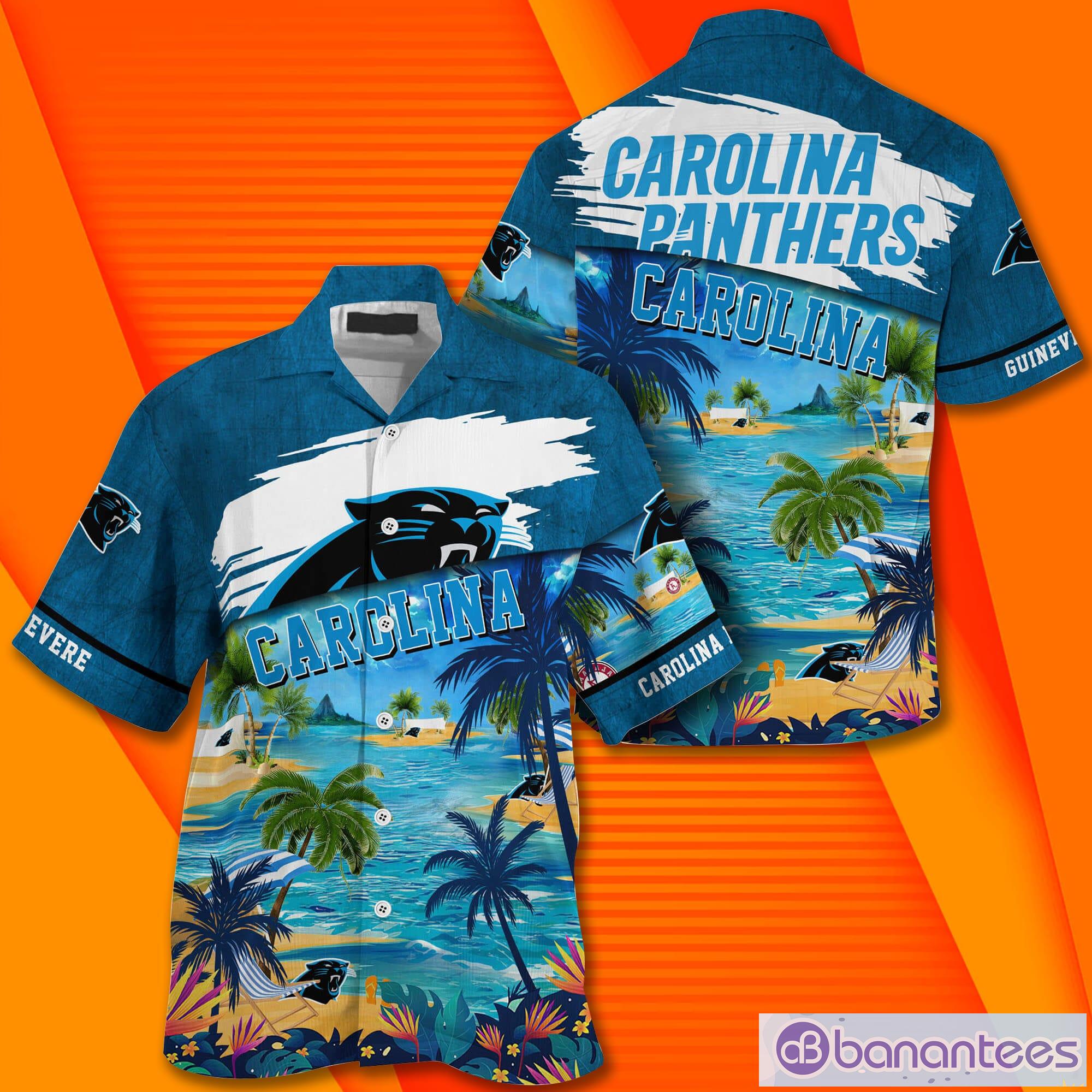 Carolina Panthers NFL Trending Custom Name Short Sleeves Hawaiian Shirt Product Photo 1