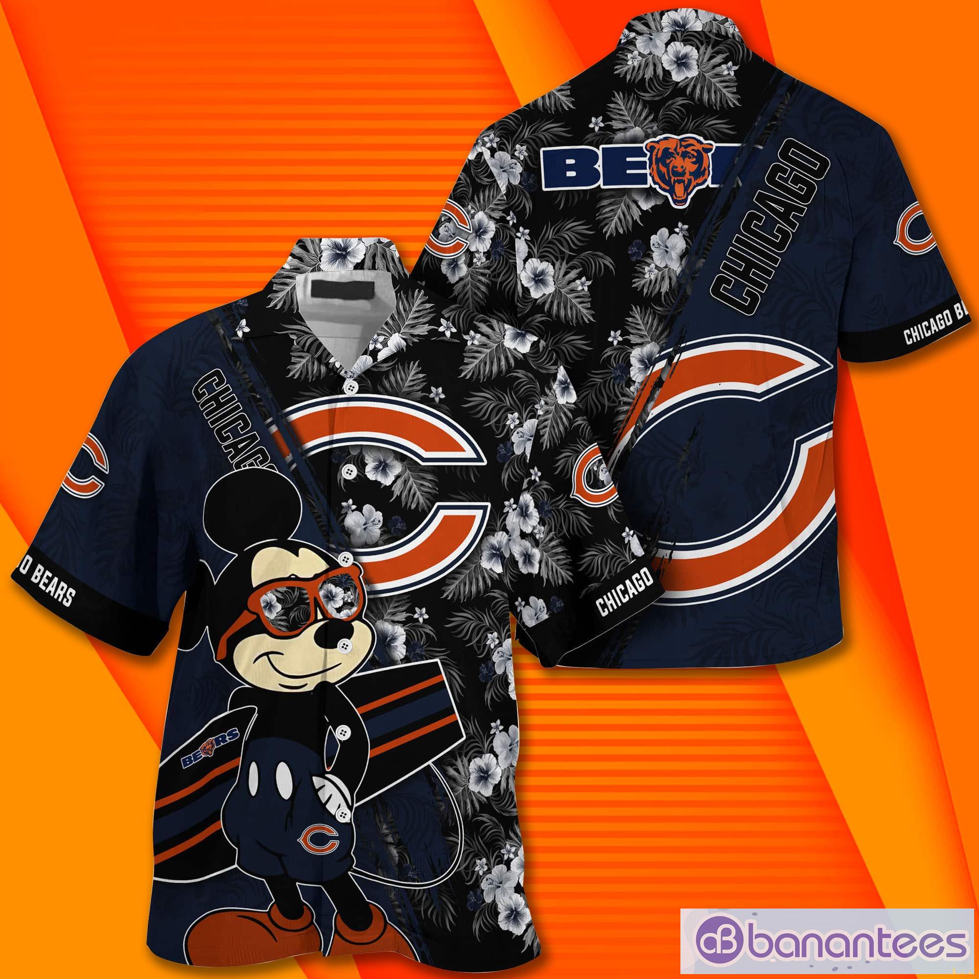 NFL Chicago Bears Funny 3D NFL Hawaiian Shirt Mickey All over