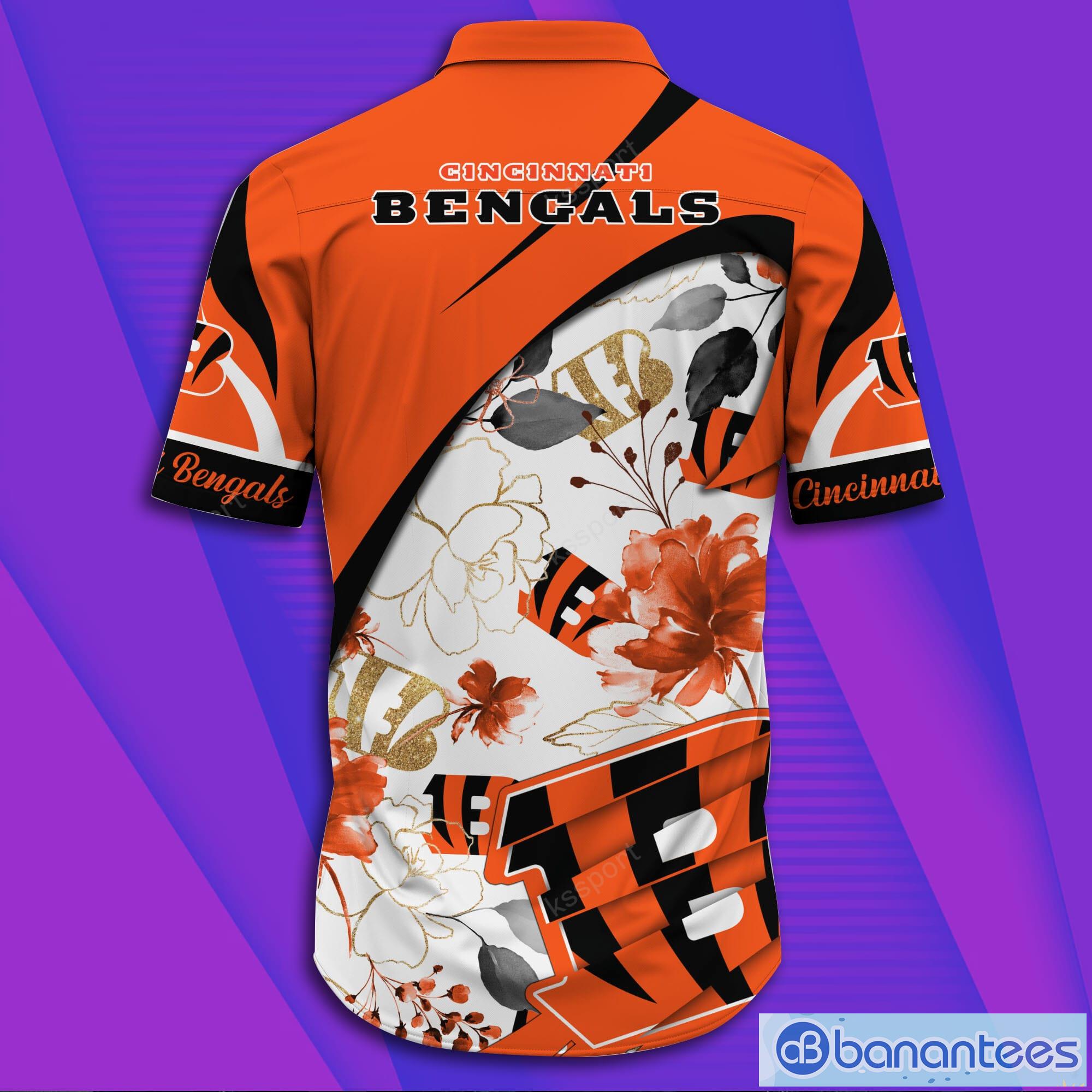 Cincinnati Bengals NFL Short Sleeve Aloha Hawaiian Shirt Product Photo 2