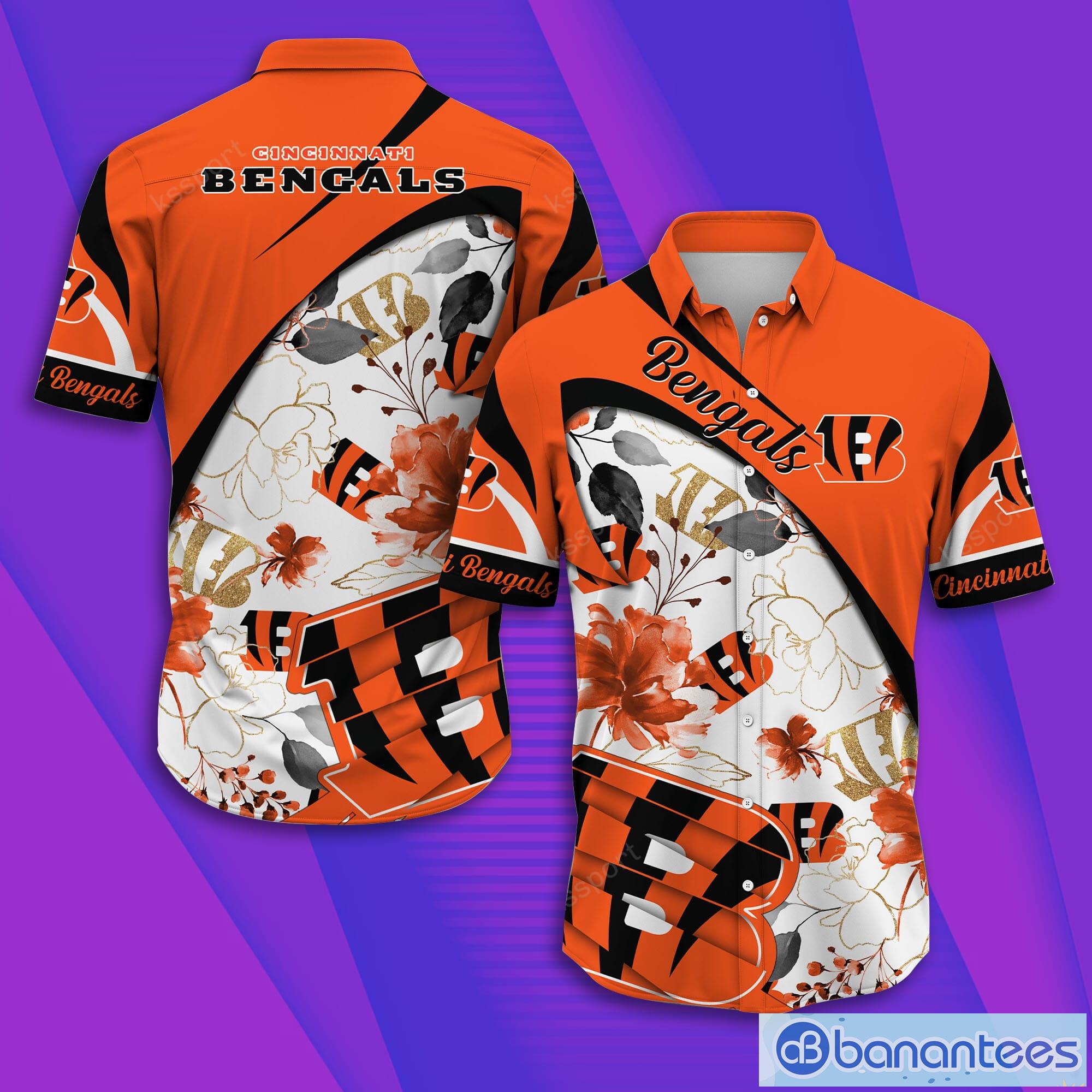 Cincinnati Bengals NFL Short Sleeve Aloha Hawaiian Shirt Product Photo 1