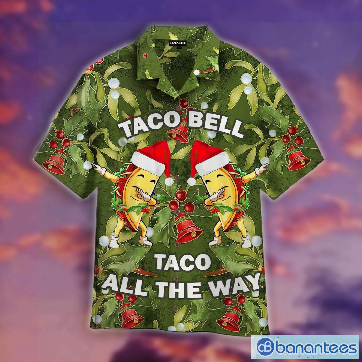 Dabbing Taco Bell Christmas Aloha Hawaiian Shirts Product Photo 1