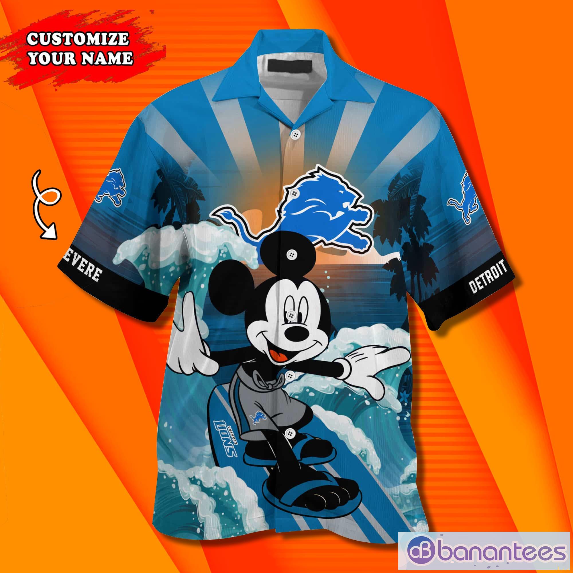 Detroit Lions NFL Custom Name Hawaiian Shirt Product Photo 3