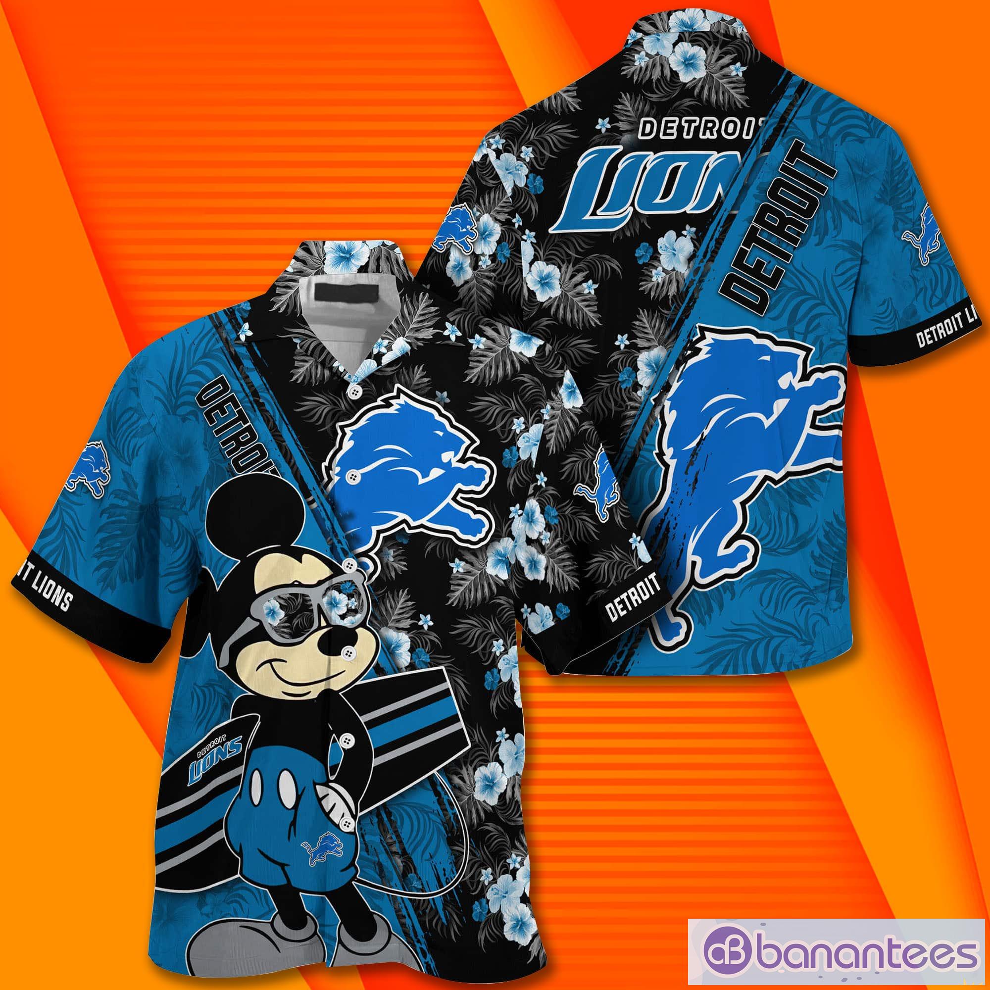 Detroit Lions Mickey Mouse Personalized Baseball Jersey Shirt