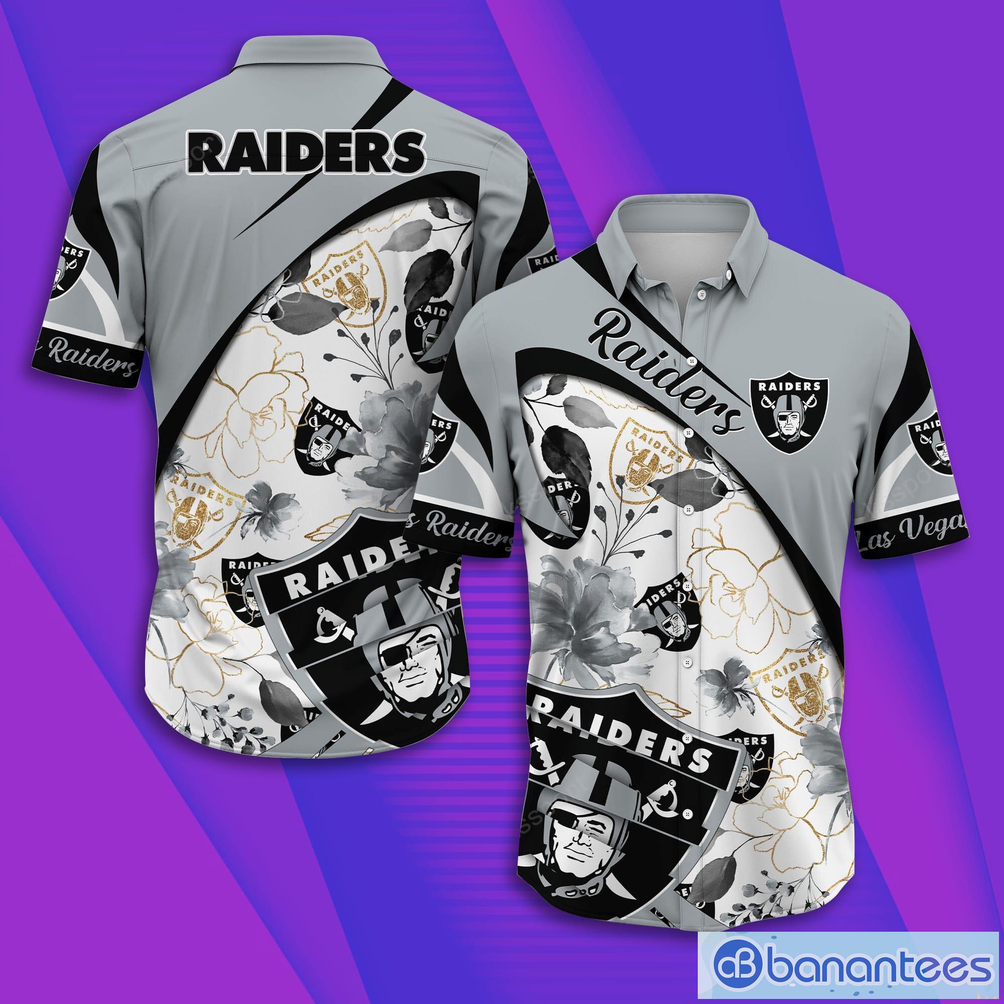 Las Vegas Raiders NFL Short Sleeve Aloha Hawaiian Shirt qZE Product Photo 1