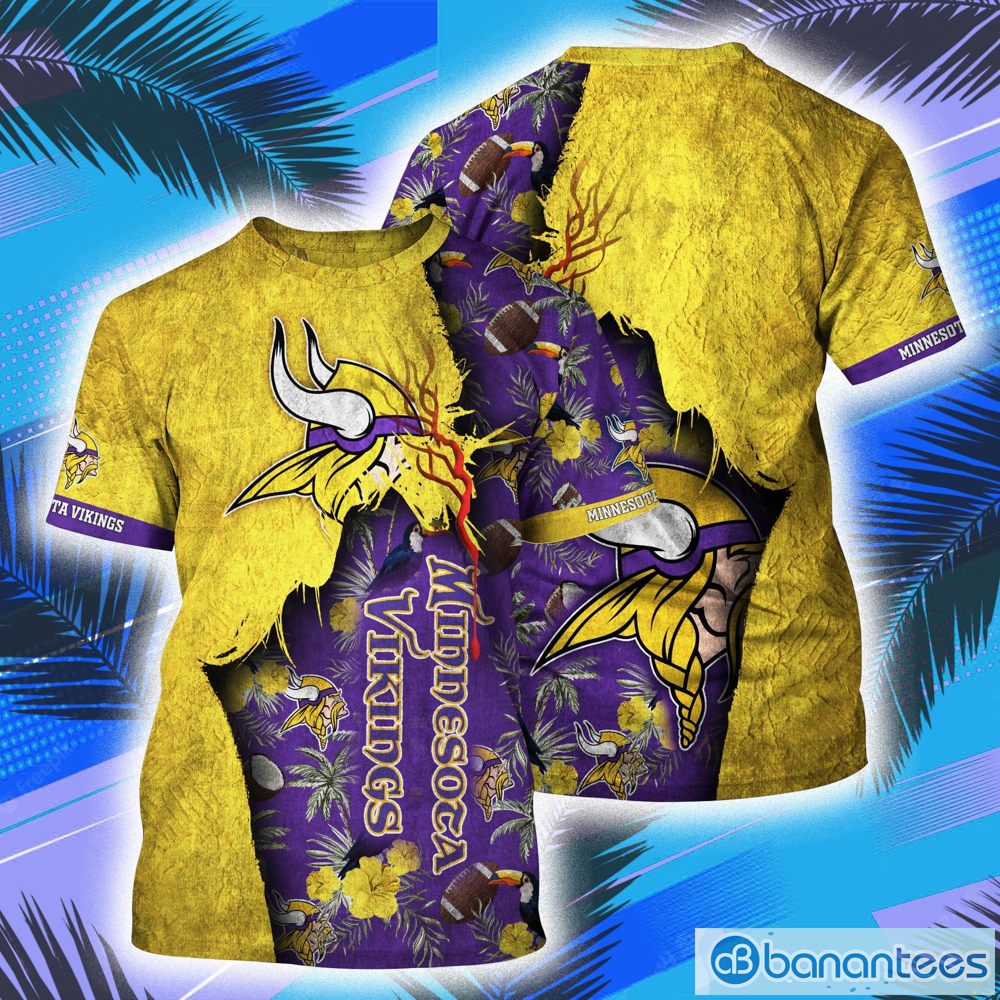Minnesota Vikings NFL All Over Print 3D T-Shirt Product Photo 1