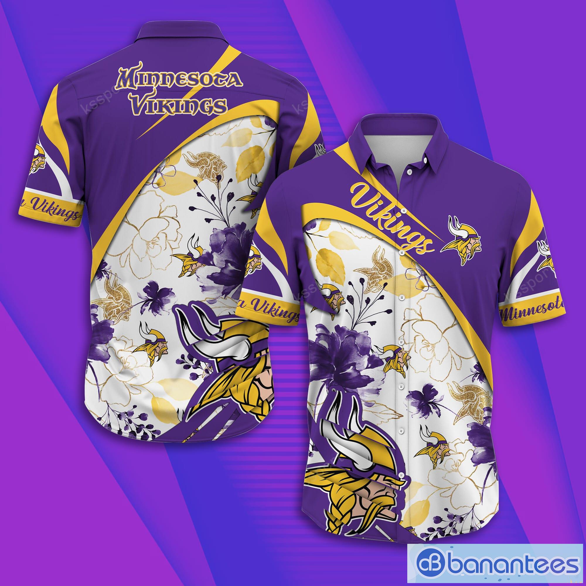 Minnesota Vikings NFL Short Sleeve Aloha Hawaiian Shirt Product Photo 1