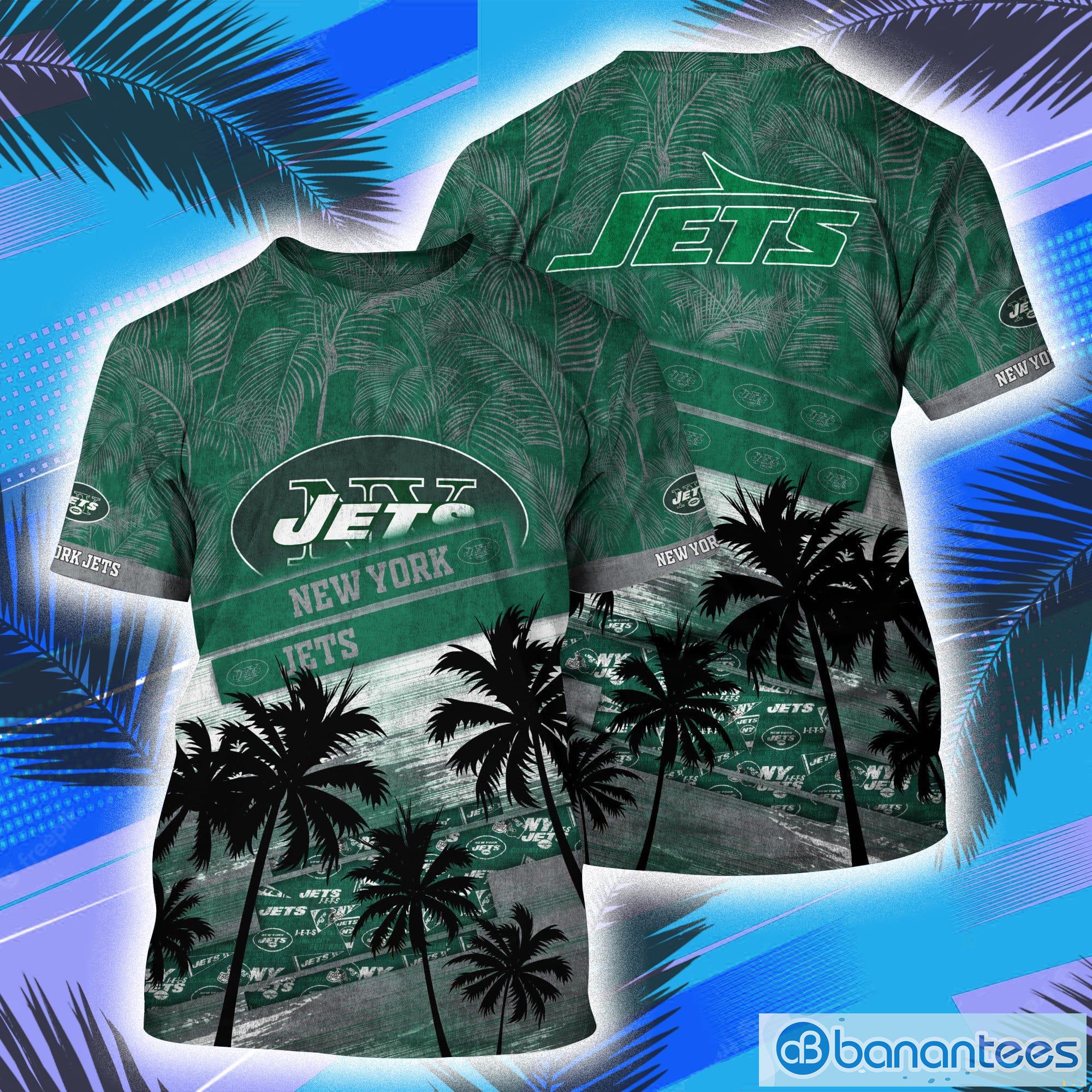 New York Jets NFL And Tropical Pattern Aloha Hawaii Style 3D T-Shirt Product Photo 1