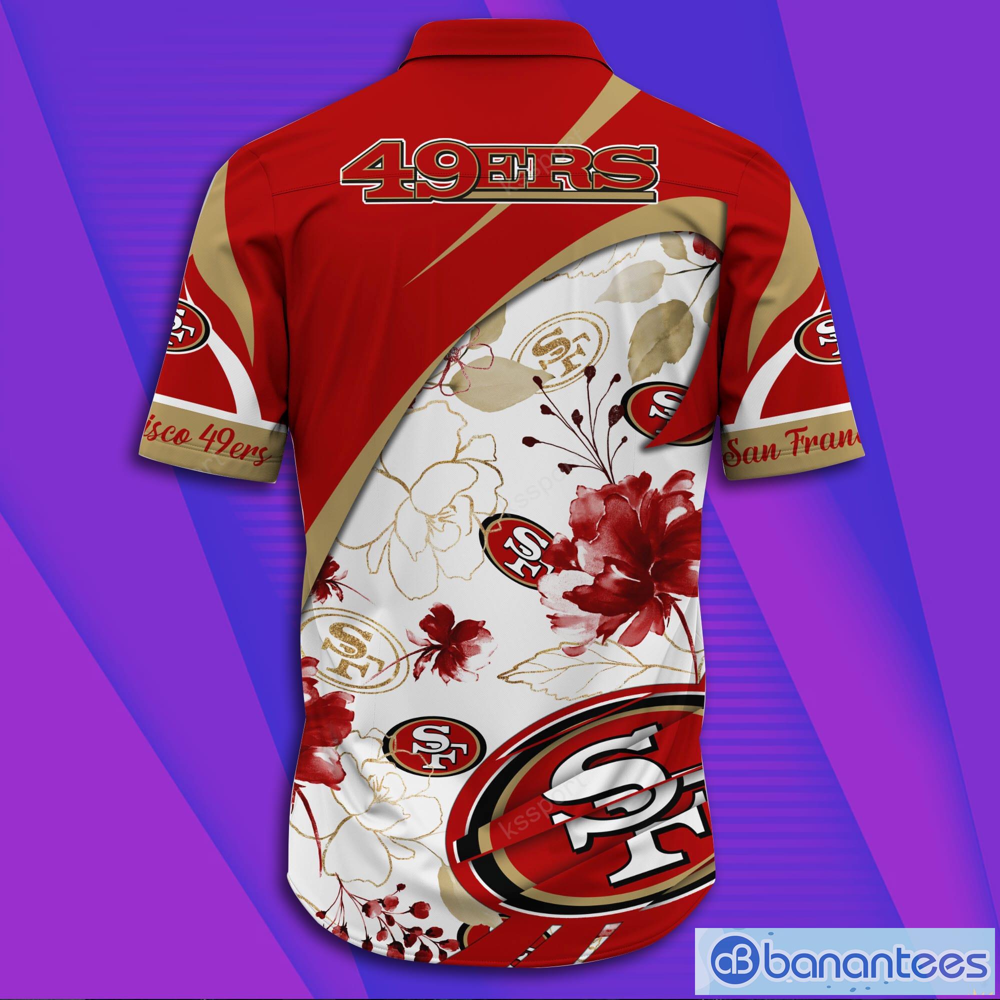 san francisco ers nfl short sleeve aloha hawaiian shirt 1 image San Francisco ers NFL Short Sleeve Aloha Hawaiian Shirt Product Photo 2
