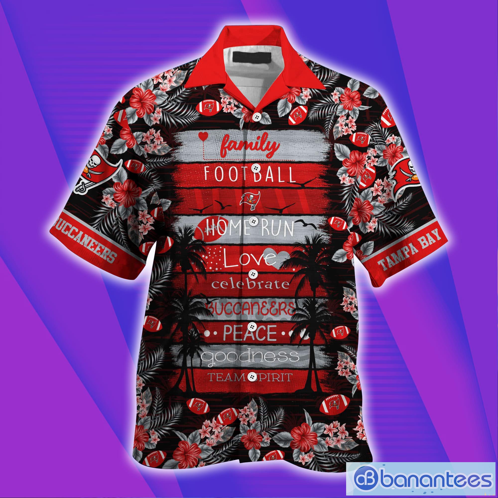 Tampa Bay Buccaneers NFL Family And Football Short Sleeves Hawaiian Shirt Product Photo 3