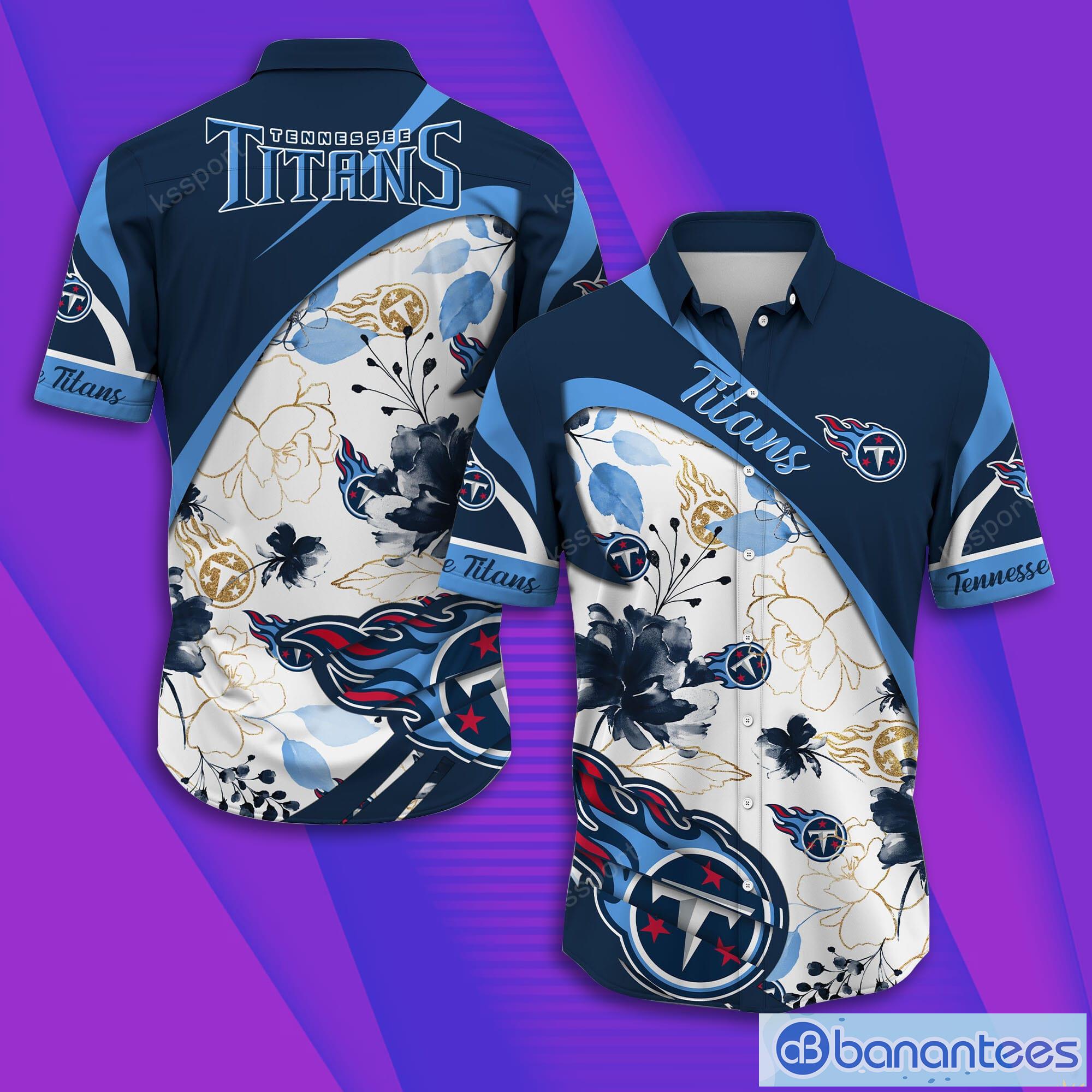 Tennessee Titans NFL Short Sleeve Aloha Hawaiian Shirt Product Photo 1 Tennessee Titans NFL Short Sleeve Aloha Hawaiian Shirt Product Photo 1