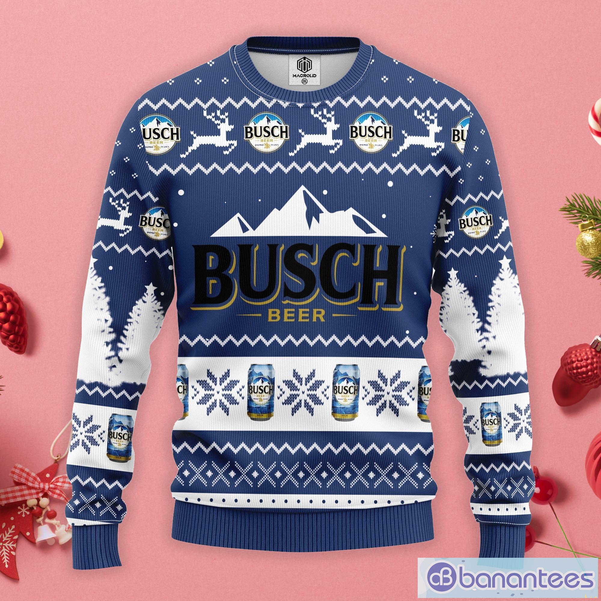 Beer Lover Busch Beer Ugly Christmas 