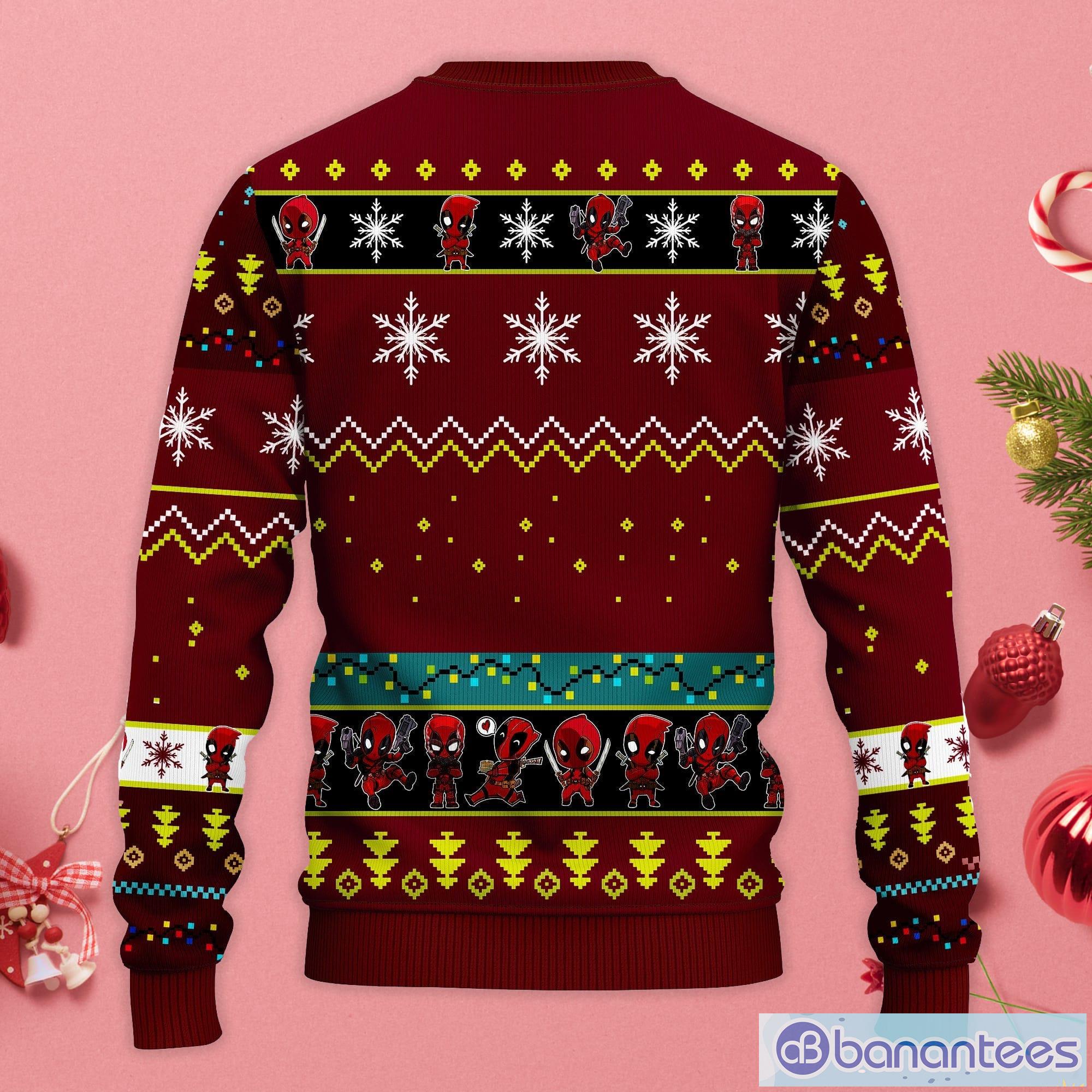 Louis Vuitton White Red 3D Ugly Sweater - Banantees
