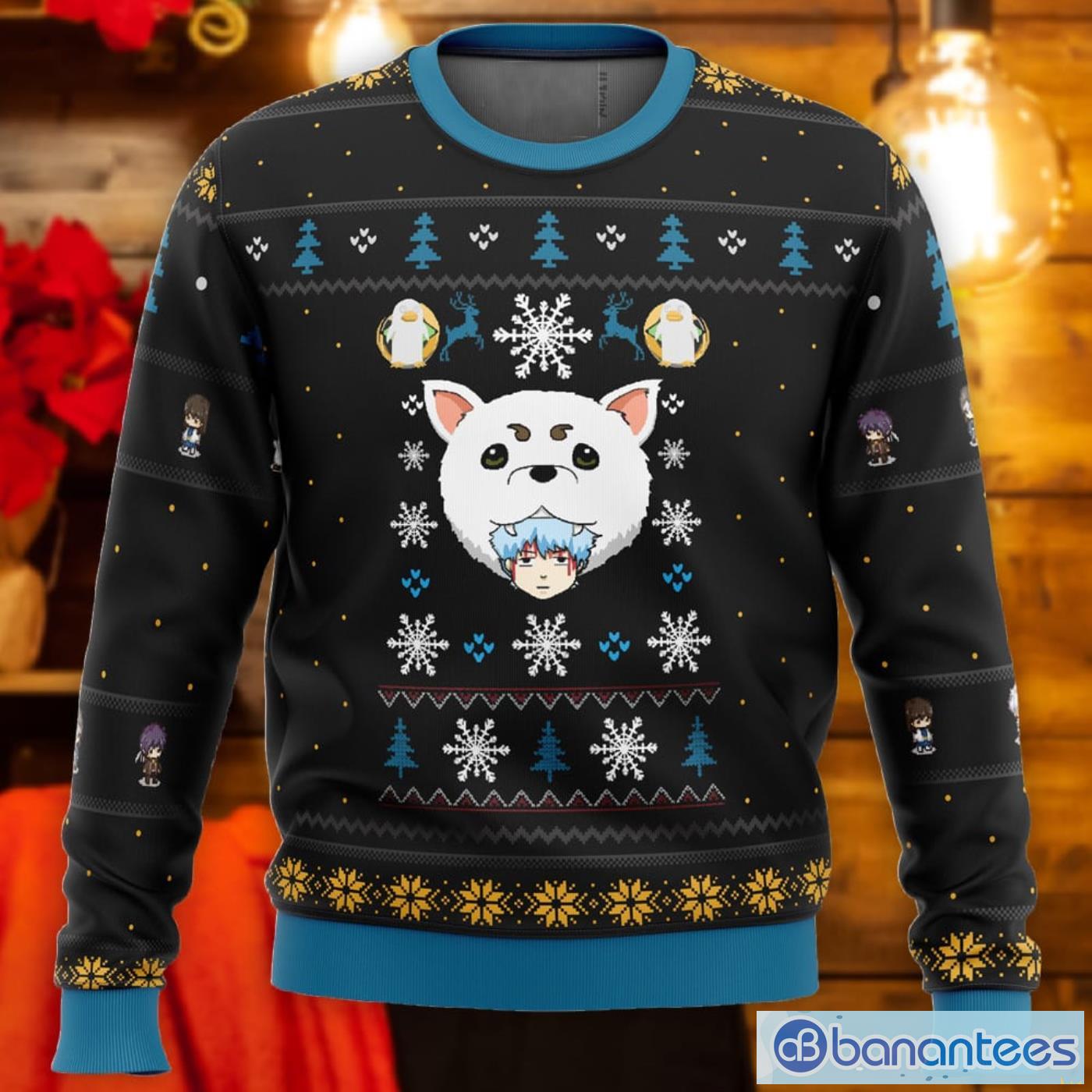 Gintama Woof Christmas Gift Ugly Christmas Sweater Banantees