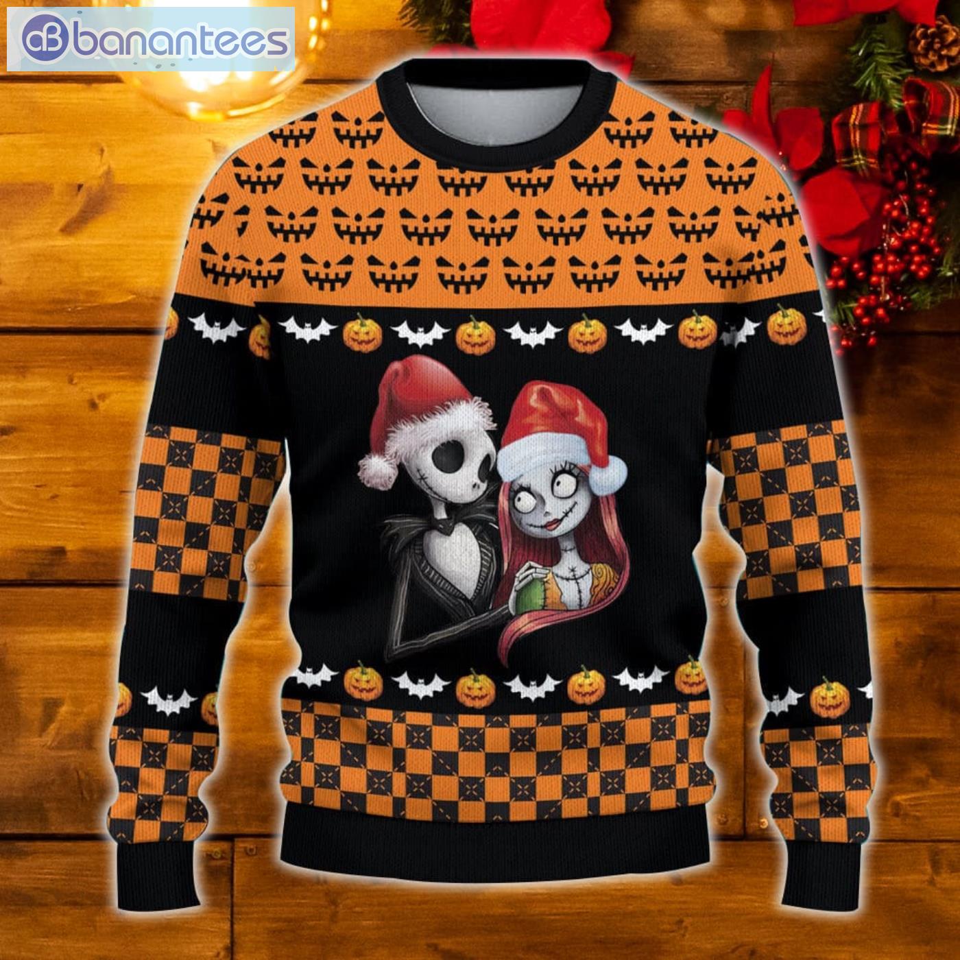 Jack Sally The Before Christmas Jack And Sally Christmas Halloween Sweater -