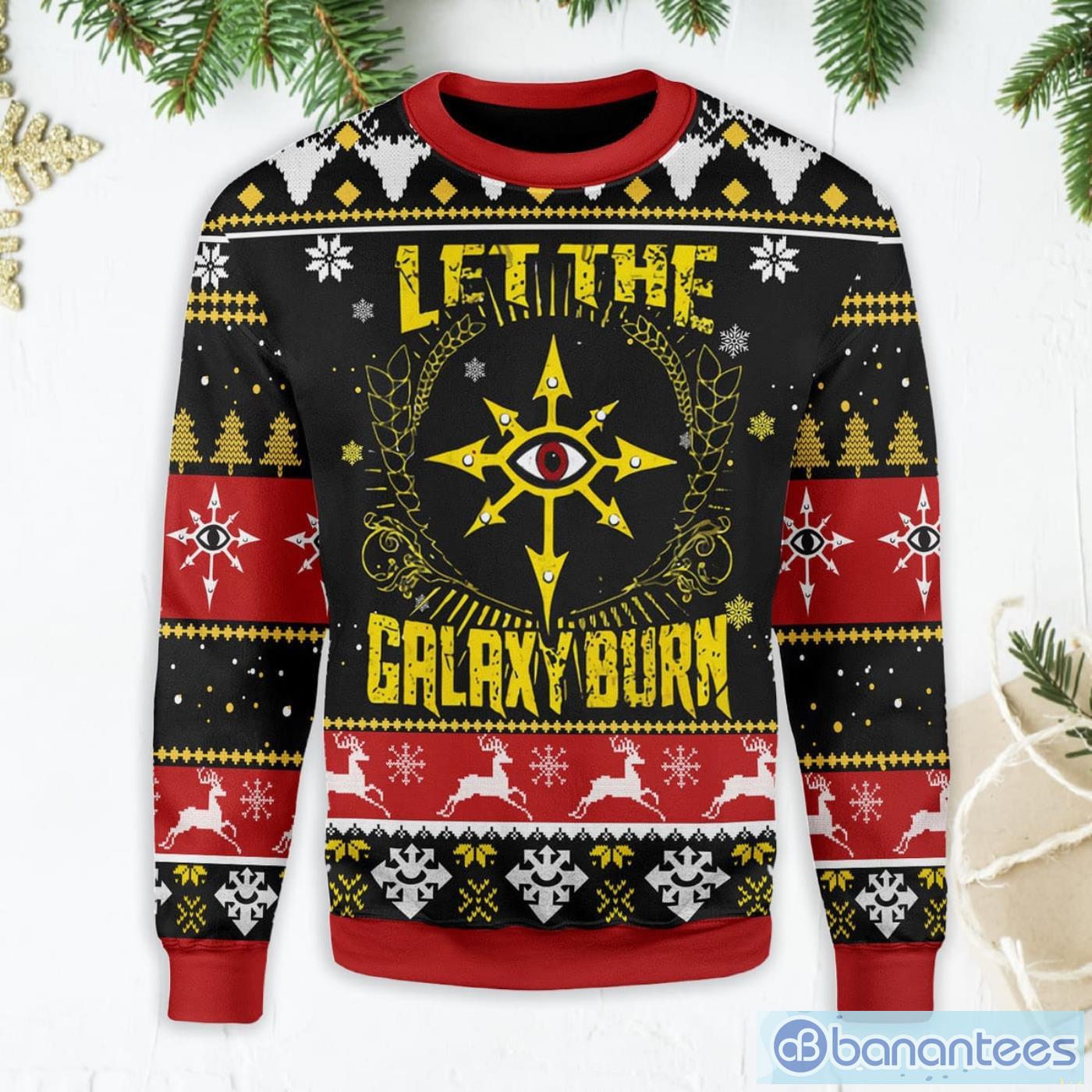 Let The Galaxy Burn Ugly Christmas Sweater Product Photo 1